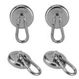 1 x RAW Customer Returns Ant Mag Magnetic Hook Strong Neodymium Magnetic Hooks with 63.5KG Adhesive Force Magnet Heavy Duty Hook with Swivel Carabiner for Kitchen Bathroom Bedroom Garage Office Refrigerator 2 pieces - RRP €16.13