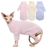 1 x Brand New Hjumarayan Sphynx Cat Clothes Summer Hairless Cat Clothes, Cotton Costume for Cat, Breathable Cat Clothes Cat Pajamas for Sphynx, Cornish Rex, Devon Rex, Peterbalg Pink, XXL  - RRP €20.4