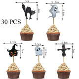 2 x Brand New YGCHEN cake decoration Halloween cake decoration pumpkin cupcake topper bat ghost cake decoration Happy Halloween cake toppers cat cake topper Halloween decoration 33 pieces - RRP €25.34