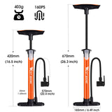 1 x RAW Customer Returns CHIMONA bicycle pump air pump bicycle for all valves, mini pump floor pump pump air up to 11 bar 160 PSI, floor air pump for racing bike e-bike, basketball football ball pump for French valve - RRP €13.1