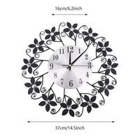 1 x RAW Customer Returns AUNMAS Metal Wall Clocks Modern Silent Rhinestone Clocks for Home Office Decoration - RRP €70.5