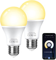 1 x Brand New Fitop Alexa Light Bulbs Smart LED Lamps E27, WLAN Light Bulb Dimmable, 9W 806LM Warm White Light, Light Bulb Compatible with Alexa Echo Dot Google Home Siri, 2700K Bulb, No Hub Required, 2 Pack - RRP €18.79