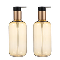 1 x RAW Customer Returns Lurrose 2 x 300ml Plastic Pump Dispenser Bottles, Emulsion Bottles, Subpackaging, Shower Gel Dispenser - RRP €19.23