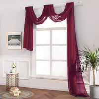 1 x RAW Customer Returns MIULEE 1 piece valance transparent freehand decoration made of transparent voile decoration plain curtains decorative scarves curtain for bedroom living room wedding 140 x 550 cm - RRP €16.6