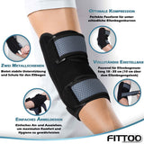 1 x RAW Customer Returns FITTOO Elbow Brace with Two Removable Metal Splints, Adjustable Elbow Support, Night Sleep Elbow Support, Effective Pain Relief and Faster Recovery. Unisex, Left and Right - RRP €19.15