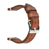 1 x RAW Customer Returns Berfine 24mm Retro Handmade Cowhide Watch Strap, Quick Release Leather Watch Strap, Replacement Strap for Women Men, Brown - RRP €22.07