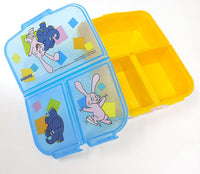 1 x RAW Customer Returns Elephant and rabbit children s lunch box with 3 compartments, show with the elephant lunch box, Bento lunch box for children - ideal for school, kindergarten or leisure - RRP €11.04