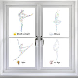 1 x Brand New GORGECRAFT 4pcs Rainbow Window Clings Dancer Pattern Window Decals Static Non-Adhesive Anti-Collision for Sliding Doors Windows Prevent Dogs Birds Strikes - RRP €19.2