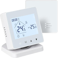 1 x RAW Customer Returns Gas boiler wifi thermostat, Weekly programmable wifi chronothermostat, Battery-powered wifi thermostat, Tuya control intelligent digital thermostat compatible with Alexa and Google Assistant - RRP €79.99