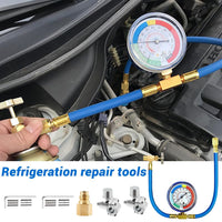 1 x RAW Customer Returns Foreverup R134A Car Air Conditioning Refrigerant Charging Hose, Refrigerant Refill Kit, Refrigerant Measuring Hose Filling Hose 1 4 Inch with Piercing Tap Valve for Car Air Conditioning Refrigerant System - RRP €18.14