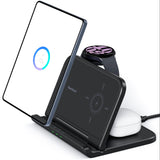 1 x RAW Customer Returns SwanScout Charging Station for Samsung Z Fold 6 5 4, SwanScout 705S, Foldable 3-in-1 Charger for Galaxy Z Fold Z Flip, Inductive Charging Station for Galaxy Watch 6 5 4 and Galaxy Buds3 Pro without adapter  - RRP €33.99