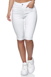 1 x RAW Customer Returns Elara Women s 3 4 Jeans Push Up Capri Chunkyrayan HB2582 White-36 S  - RRP €27.18