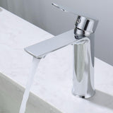 1 x RAW Customer Returns HOMELODY faucet bathroom chrome wash basin faucet bathroom faucet mixer tap wash basin faucet single lever mixer bathroom - RRP €47.99