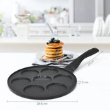 1 x RAW Customer Returns joeji s Kitchen Pancake Crepe Pan with 7 Cavities Lightweight - 26.5 cm Non-Stick Cast Aluminum - Induction - Multipurpose Pancake Pan Fried Egg 7 Holes  - RRP €34.98