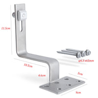 1 x RAW Customer Returns Photovoltaic solar tile roof mounting set 4 modules fastening rail roof hook, fastening system solar aluminum bracket tile roof mounting rail set solar module 30MM thick - RRP €70.58