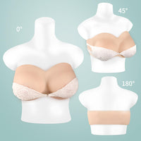 1 x RAW Customer Returns ICEVER Silicone False Breast Forms Gel Filled Strapless B Cup Realistic Breast Prostheses for Crossdresser Cosplay Transgender Mastectomy Size M - B Cup, Beige  - RRP €121.0