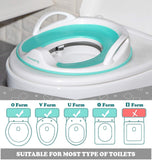 1 x RAW Customer Returns HOMYBABY Reducer - Children s Toilet Adapter for Potty Training - Universal Toilet Seat - Non-Slip - Portable Baby Potty - White and Turquoise - RRP €24.78