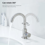 1 x RAW Customer Returns HOMELODY Low Pressure Faucet Bathroom Kitchen 360 Rotatable Bathroom Faucet Kitchen Faucet Single Lever Mixer Wash Basin Faucet Sink Faucet Water Boiler Mixer Tap Made of Stainless Steel - RRP €53.99