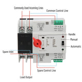 1 x RAW Customer Returns Dual Power Automatic Transfer Switch ZGQ5-100 2P 220V DIN Rail Uninterrupted 2 Way Transfer Switch Controller - RRP €41.61