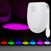 1 x RAW Customer Returns Konesky Toilet Light Disinfection Toilet Seat Night Light Motion IP65 16 Colors Sensor Activated LED Lamp Toilet Bowl Night Light Light Washroom Night - RRP €10.4