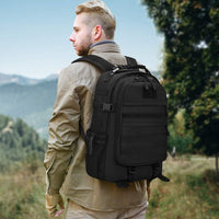 1 x RAW Customer Returns VINBAGGE Military Backpack Molle Tactical Motorcycle Hiking Backpack Outdoor Waterproof Trekking Backpack 35L 40L Campus Daypack Hunting Backpack School Backpack with USB Port for Boys Men - Black - RRP €40.99