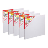 5 x Brand New SET 5 STARPLAST PRESTRETCHED CANVAS - Canvases for painting, 30x30 cm, white canvases, artistic, cotton canvas, 280 gr, for acrylic, oil, gouache, tempera painting - White - RRP €123.9