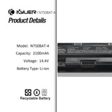 1 x RAW Customer Returns N750BAT-4 Laptop Battery for Clevo B1511 B1701 N750WU N751WU N750BU N751BU N770WU Schenker Slim 15-L17 17-L17 Tuxedo Book BM1507 6-87-N750S-4EB1 6-87-N750S-4EB2 6-87-N750S-31C00 6-87-N750S-3CF1 31Wh - RRP €48.4