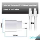 1 x RAW Customer Returns LeHuiTo 25W Fast Charger USB C, Power Supply Charger, Charging Plug USB C Fast Charger Adapter with 2m Charging Cable Fast Charging Cable, Charging Cable USB C for Galaxy S23 Ultra - RRP €19.99