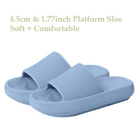 1 x RAW Customer Returns IDEINER Bathing Slippers Women s Original Men s Summer Sandals Cozy Slides Clouds Shoes Cloud Bathing Shoes Slippers Soft Thick Sole Non-Slip Rubber House Slippers Blue Size EU 44 45 - RRP €18.74