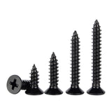 1 x RAW Customer Returns ORANXIN M4 x 35mm 20 Pcs Stainless Steel 304 Black Galvanized Cross Countersunk Head Wood Screws Self Drilling Small Screws Flat Head Self Tapping Screws - RRP €26.4