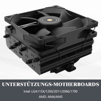 1 x RAW Customer Returns Thermalright SI-100 Black CPU Air Cooler, 6 6mm Heat Pipes, TL-E12B PWM Quiet Fan CPU Cooler With S-FDB V2.0 Bearing, AGHP 3.0 Technology, For AMD AM4 AM5 Intel 1150 1151 1200 1700 2066, PC Cooler - RRP €31.69