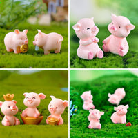 1 x Brand New RANJIMA Little Lucky Pigs, 16 Pieces Lucky Pig Figures Pink Mini Pig Resin Ornaments, Lucky Pig Lucky Charm for DIY Craft Cake Decoration Table Decoration Child Birthday Party - RRP €11.08