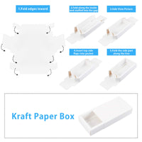 1 x RAW Customer Returns BENECREAT 16 Pack White Kraft Cardboard Box Drawer Shaped Paper Box 17.2x10.3x4.5cm Gift Boxes for, Anniversary, Jewelry Packaging, Sweet, Gift - RRP €17.19