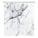 1 x RAW Customer Returns Alishomtll shower curtain textile shower curtain fabric with rings, marble waterproof shower curtain washable bathtub shower curtains anti-mould digital print polyester, 180 x 200 cm - RRP €21.06