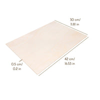 1 x RAW Customer Returns Creative Deco 10 x A3 Plywood Sheet 5mm Birch Plywood 420 x 300 - 0.5 mm Thin Wood Cuts Perfect Sheet for Fretsaw, Pyrography, Laser Cutting, CNC Router, Openwork - RRP €45.88