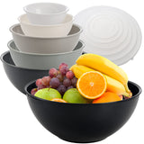 1 x RAW Customer Returns Okllen 12 Piece Plastic Mixing Bowls with Lids, Colorful Nesting Bowl Set, Stackable Mixing Bowls for Cooking, Baking, Fruit, Salads, Food Storage, Microwave and Freezer Safe - RRP €23.99