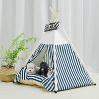 2 x Brand New Siairo Teepee Tent for Pets Dog Tent Pet Tent for Dogs and Cats with Cushion Dog Cat Tent Removable and Washable 50 x 50 x 60cm B  - RRP €54.44