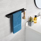 5 x RAW Customer Returns CCKOLE No Drilling Towel Rack, Matte Black, 304 Stainless Steel Bathroom Towel Rack, Self Adhesive Bathroom Towel Holder, Guest Towel Bar with Hook, 40cm - RRP €141.1