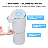 1 x RAW Customer Returns Aolkee Automatic Soap Dispenser 300 ml, Electric Soap Dispenser with USB Touchless, Hand Soap Dispenser for Kitchen Bathroom Hotel, 3 Levels Volume Control - RRP €24.91