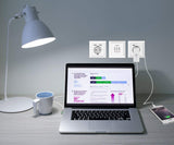 1 x RAW Customer Returns UCOMEN 2.8A USB Schuko sockets, wall socket 250V socket with 2 USB, charging all mobile devices, fits in standard flush-mounted box, white 2 pack  - RRP €25.93