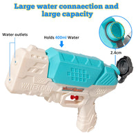 3 x Brand New AGAKY water pistol, 4 piece water squirt gun set, water pistols for children, double spray power pump function, water pistol large capacity 450 ml, four colors, suitable for garden, swimming pool, beach - RRP €74.97