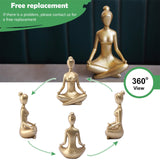 1 x Brand New Yeomoo Yoga Women Figures Zen Decoration for Living Room Meditation Woman Figure Decoration Indoor Funny Gifts for Women Girlfriend Mother Birthday Gift Spiritual Decoration Desk Accessories Red 29CM - RRP €20.4