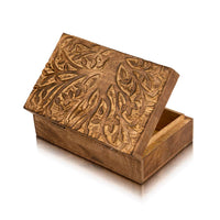 1 x RAW Customer Returns Great Birthday Gift, Handmade Decorative Wooden Jewelry Box with Tree of Life, Jewelry Organizer, Keepsake Box, Trinket Box, Watch Box, 20 x 12 cm, Housewarming Gifts - RRP €18.64