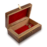 1 x RAW Customer Returns The Great Indian Bazaar Handcrafted Decorative Wooden Jewelry Box Jewelry Organizer Storage Box Treasure Chest Trinket Holder Lock Box Watch Box Card Box Memory Box - RRP €19.99