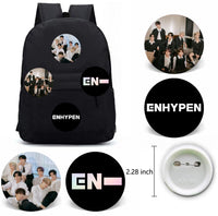 4 x Brand New ZHENGGE Kpop Enhypen Gift Set Includes Drawstring Backpack, Necklace, Earrings, Bracelets, Button Pins, ID Card Badge Holder, - RRP €123.92