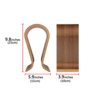 1 x RAW Customer Returns Wooden Omega Headphone Stand Wooden Headphone Hanger Wooden Headset Holder Omega Headphone Desk Display Hanger Wooden Headsets with Walnut Finish Linkidea - RRP €29.66