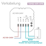 1 x RAW Customer Returns Beok Thermostat Heating Digital For Gas Boiler, Thermostat Underfloor Heating Smart WiFi Room Thermostat Compatible Alexa Google Home Tuya Smart Life, 3A TGM50WIFI-WPB White - RRP €45.99