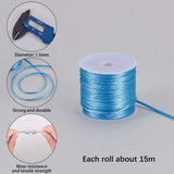 1 x RAW Customer Returns PandaHall 30 Color 1.5mm Rattail Satin Nylon Trim Silk Cord for Chinese Knot, Macrame, Trimming, Braided Necklace, Chinese Knot, Macrame, Trimming, Jewelry Making, 450 Meters Total - RRP €35.28