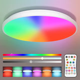 1 x RAW Customer Returns Lightess LED ceiling light dimmable, 24W RGB color change 14 colors, round ceiling lamp with remote control IP54 waterproof, for bedroom, living room, children s room, bathroom, 3000K-6500K - RRP €17.69