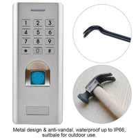 1 x RAW Customer Returns Fingerprint Lock, Fingerprint Access Control System Biometric Door Lock Metal Smart Electronic - RRP €65.29